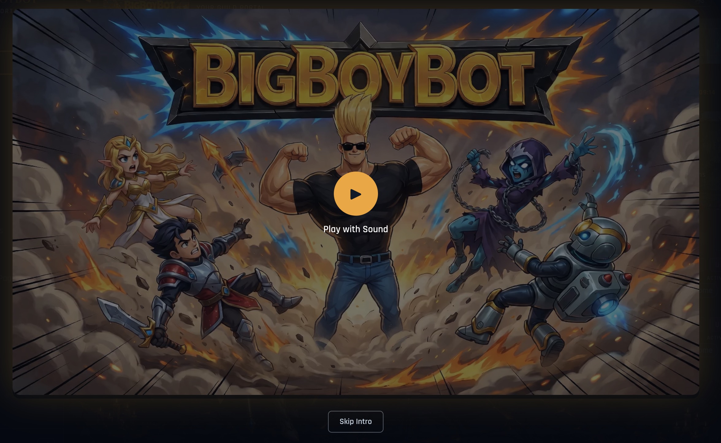 BigBoyBot welcome intro video with Play with Sound button